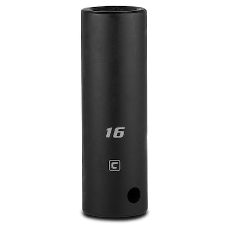 Capri Tools 1/2 in Drive 16 mm 6-Point Metric Deep Impact Socket 5-5216